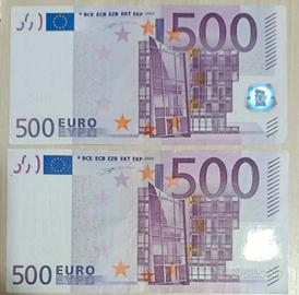 banconote n. 2 da euro 500