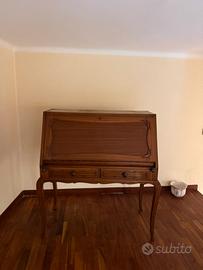 Ribalta scrivania segretarie vintage antico legno