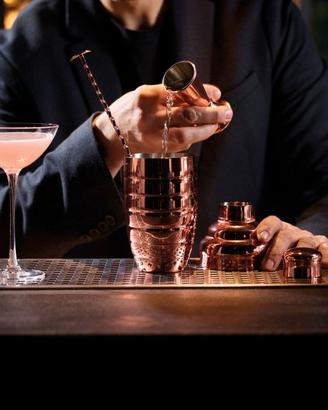 Set cocktail Paderno Mixology 3 pezzi rame