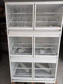 Gabbie per canarini/cocorite/diamantini