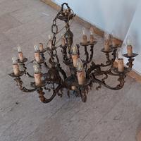 Lampadario 16 luci vintage