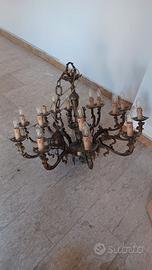 Lampadario 16 luci vintage