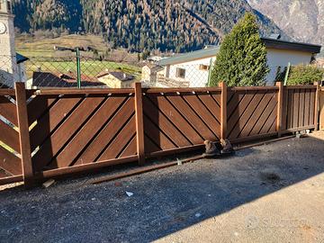 parapetto alluminio con corrimano 