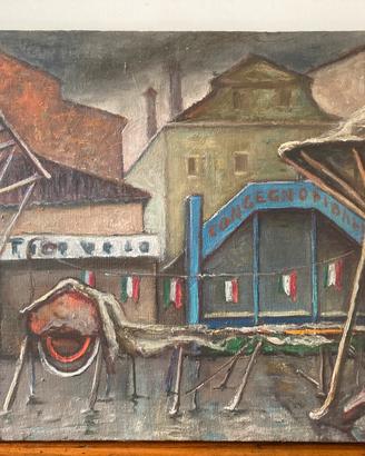 Olio su tela anni ‘40 Giorgio Velenzin