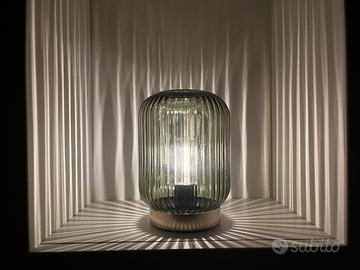 Lampada da tavolo senza fili vetro per atmosfera