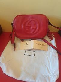 Borsa Gucci soho discobag in pelle rossa