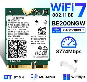 Scheda WiFi 7 Tri-band Intel BE200 M.2 2230 nuova