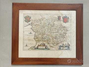 Mappa antica parte dell'Inghilterra, Montgomeria