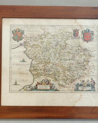 Mappa antica parte dell'Inghilterra, Montgomeria
