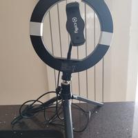 Ring Light Celly 26cm con Treppiede e Supporto Sma