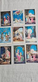 Set n. 9 vecchie cartoline postali Vintage 