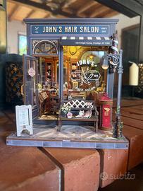Barberia in Miniatura Book Nook – Fatto a Mano