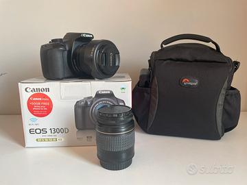 Canon 1300D + Obiettivi 28-80mm & 18-55mm + Borsa