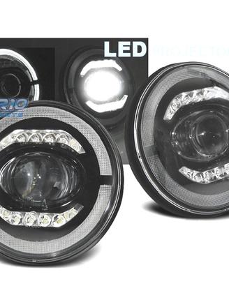 FARI PER JEEP WRANGLER 96-18 ANGEL EYES FULL LED N