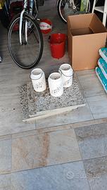 Set 3 Lanterne Portacandela in Ceramica Bianca