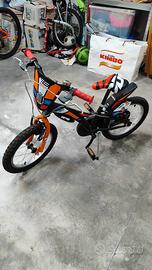 BMX bambino bicicletta 16 ' nera e arancio 