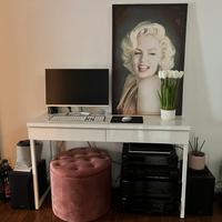 POUF XL CONTENITORE IN VELLUTO ROSA ANTICO