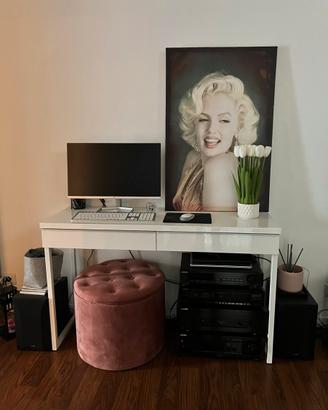 POUF XL CONTENITORE IN VELLUTO ROSA ANTICO