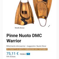 Pinne nuoto DMC modello Warrior taglia L (10-11)
