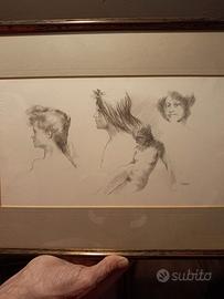 Quadro con donne disegnate