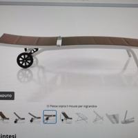 lettino prendisole con ruote