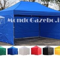 3x6 Gazebo BLU acciaio 3cm PVC richiudibile NUOVO