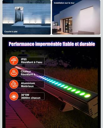 Barra LED RGBCW  potenza 180 w