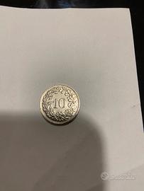 Moneta da 10 cent di franco svizzero del 1934
