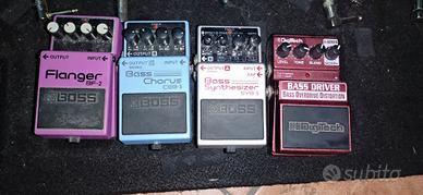pedali boss X4 +1 x digitech tutti vintage 