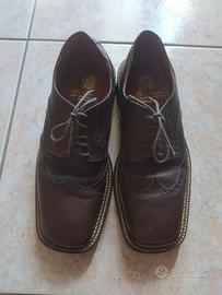 Scarpe uomo marroni in vera pelle firmate