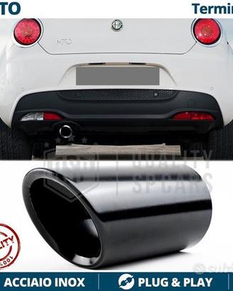 TERMINALE di Scarico per ALFA MITO Tondo Nero