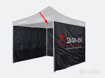 Pareti Gazebo 24MX 3 Pezzi Nere Motocross