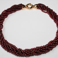 Collana Torchon di Granato bordeaux 