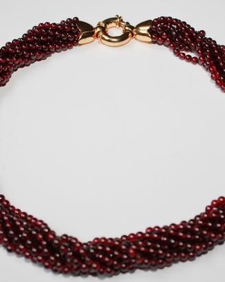 Collana Torchon di Granato bordeaux 