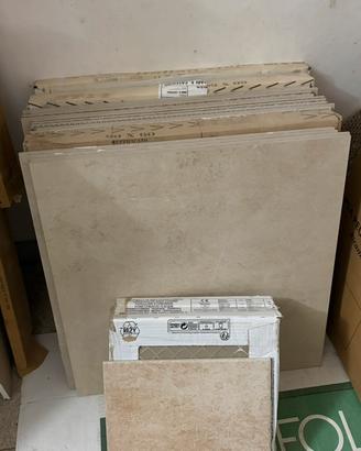 Stock piastrelle grès porcellanato beige 13mq tot