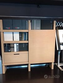 LIBRERIA D'ARREDO FINITURE ROVERE NUOVA IN NEGOZIO