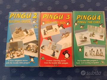 Lotto Pingu VHS Pingu 2, Pingu 3 e Pingu 4