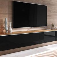 NUOVO mobile porta tv salotto soggiorno nero lucid