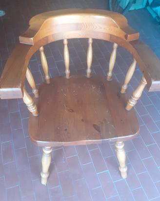 Sedia in legno originale old america style
