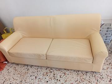 Divano letto lineare 3/4 posti color panna