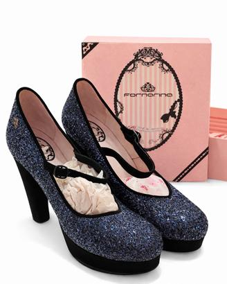Scarpe FORNARINA glitter con tacco – NUOVE 