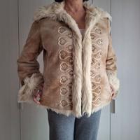 Giacca finta pelle di montone da donna Vintage