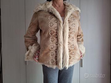 Giacca finta pelle di montone da donna Vintage