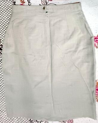 Gonna a tubino beige/khaki elegante da ufficio