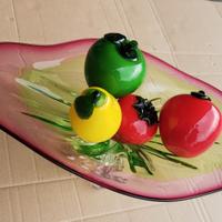 frutta e porta frutta di vetro 