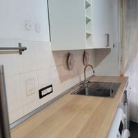 Cucina lineare completa di Frigo e Cucina a gas