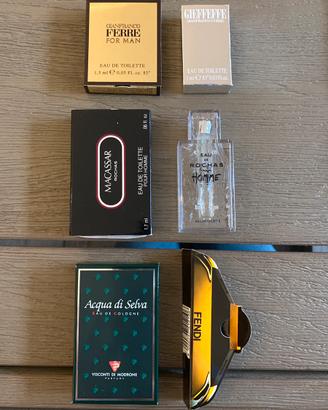 Profumi in fialette uomo anni 80-90