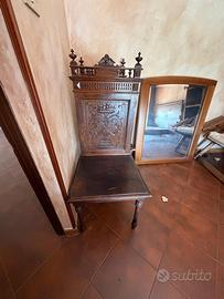Coppia Sedie Stile Neorinascimentale