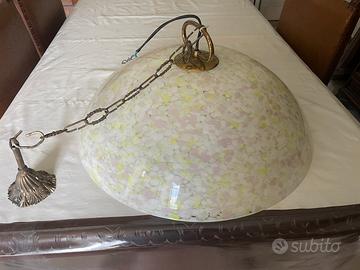 Lampadario in vetro colorato  spesso