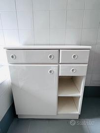 mobile bagno legno laccato vintage anni 90/ 00